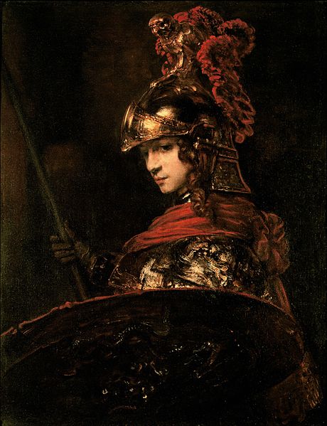 "Pallas Athená", obra de 1655, de Rembrandt.