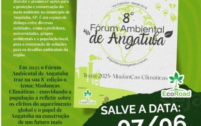 O 8º Fórum Ambiental de Angatuba será realizado neste sábado (7/6) na escola Ivens Vieira