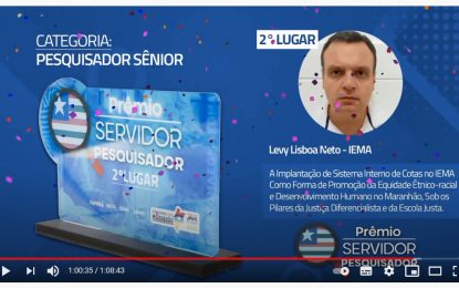 Angatubense Levy Lisboa Neto é um dos vencedores do Prêmio Servidor Pesquisador concedido pelo Governo do Estado do Maranhão